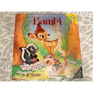 Walt Disney's Classic Bambi Laserdisc LD Extended Play 1942 Animated Vintage G